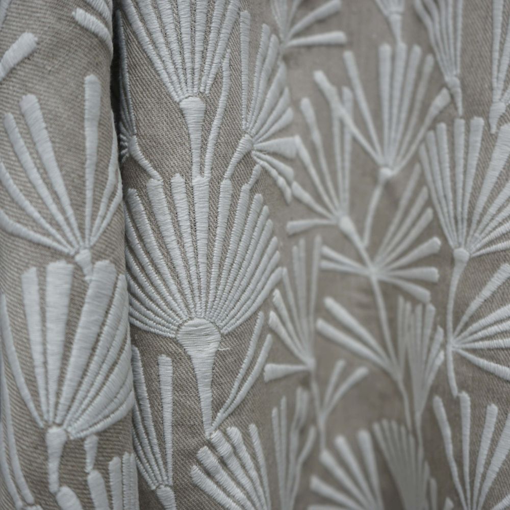 JF Fabrics PALMETTO 92SJ103 Fabric in Beige, White