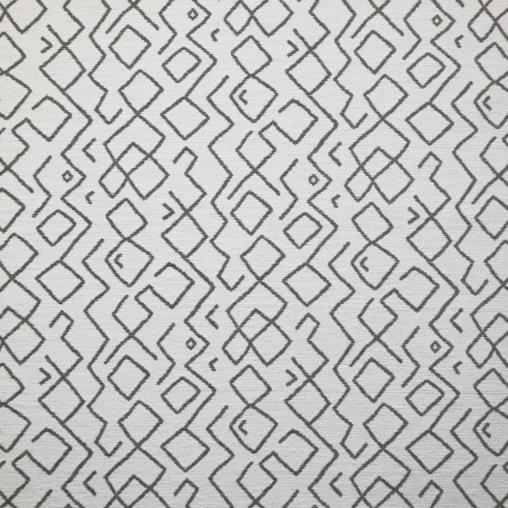 JF Fabrics PASSPORT 93J9211 Fabric in Grey, White