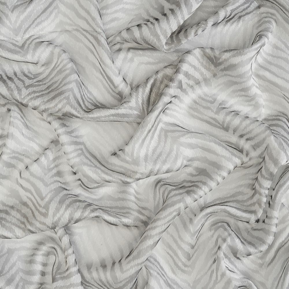 JF Fabrics PEPPY 97J9001 Cloud Nine Animals Fabric in Grey / Black / White