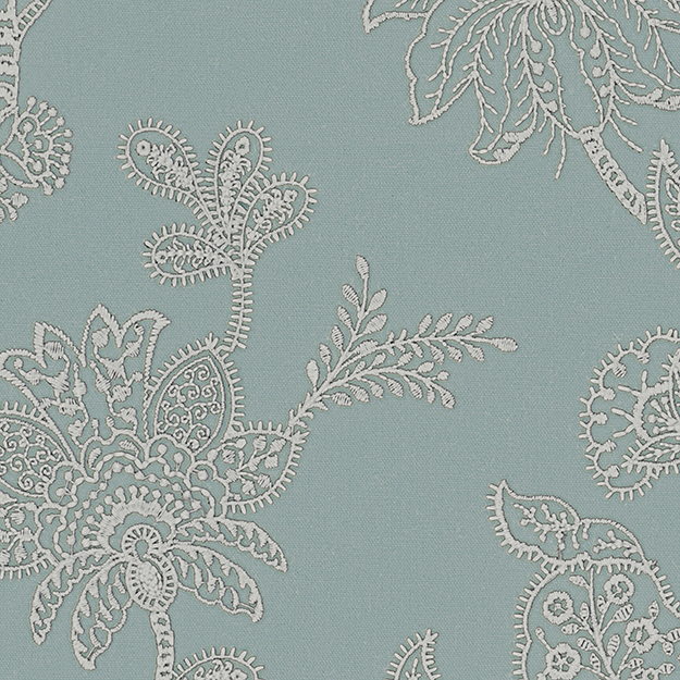 JF Fabric PLIE-62 Color Concepts Silver Sage Embroidered Floral Fabric