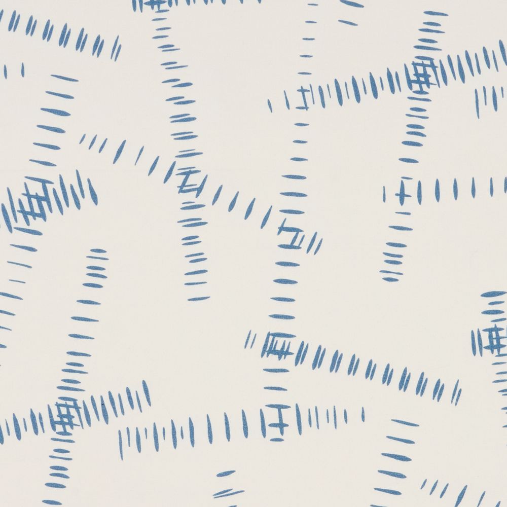 JF Fabrics POPULUS 66J9421 Fabric in Blue/ White