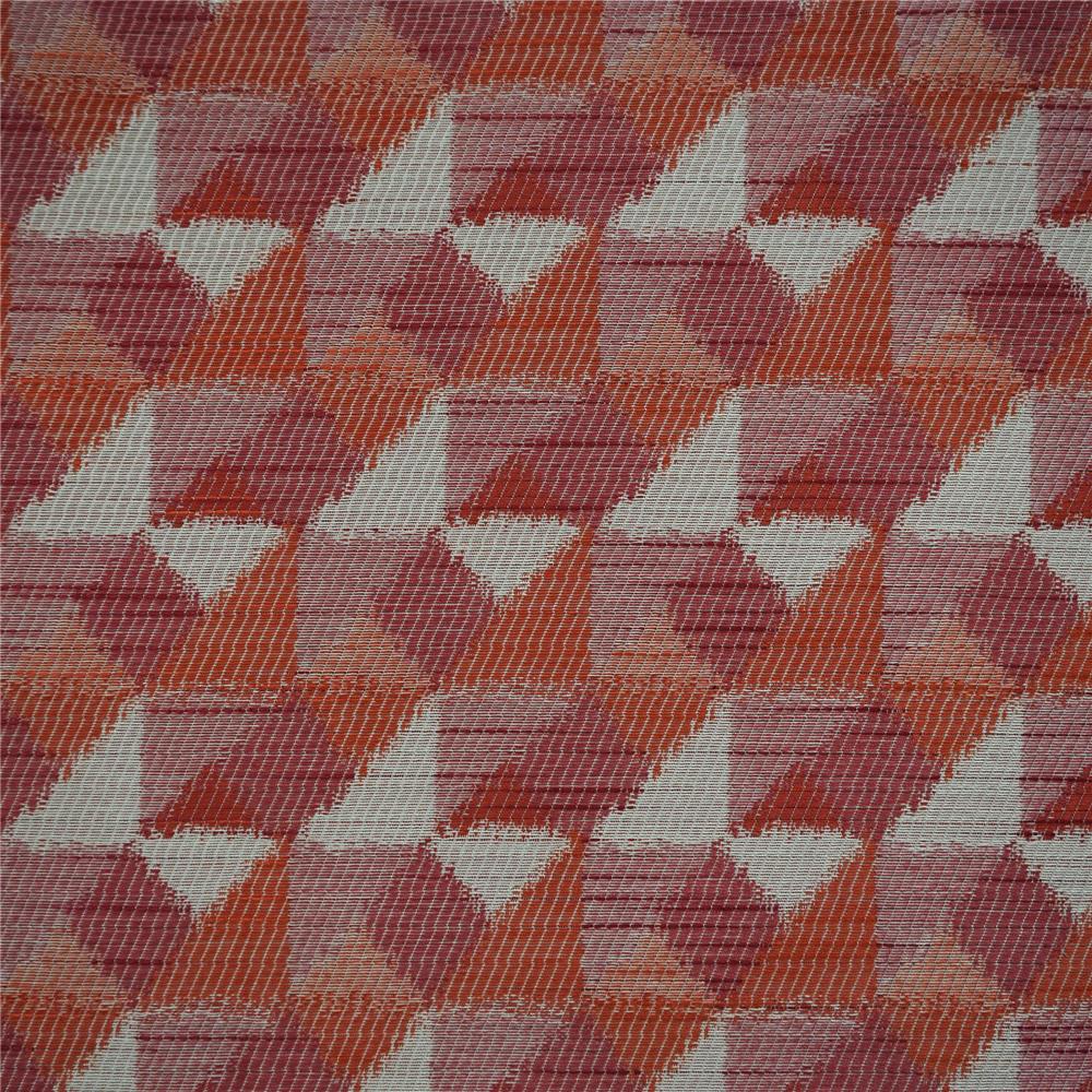 JF Fabrics REECE 43J6531 Fabric in Burgundy; Red; Creme; Beige; Orange; Rust; Pink