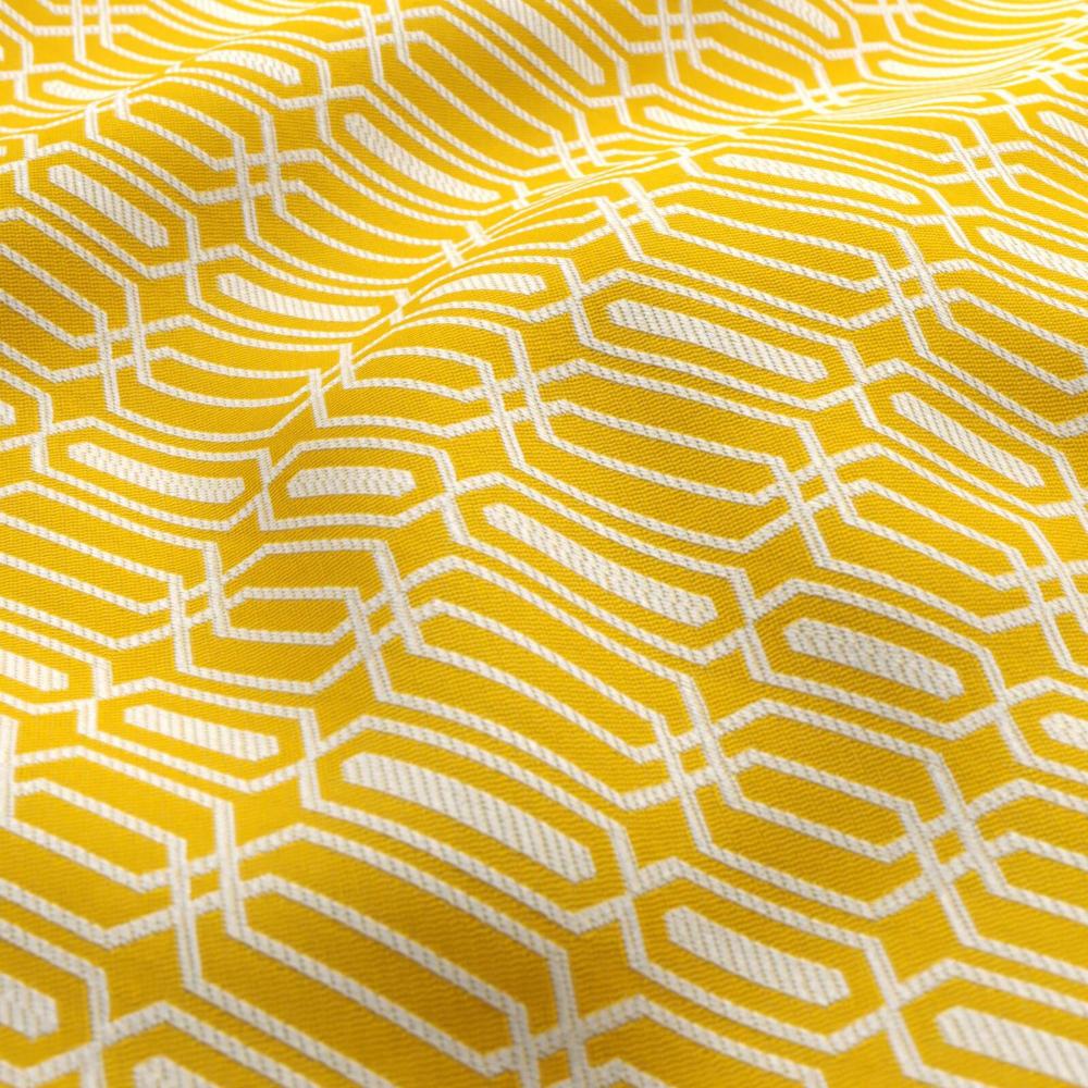 JF Fabric REEF 14J9301 Fabric in Yellow, White, Gold