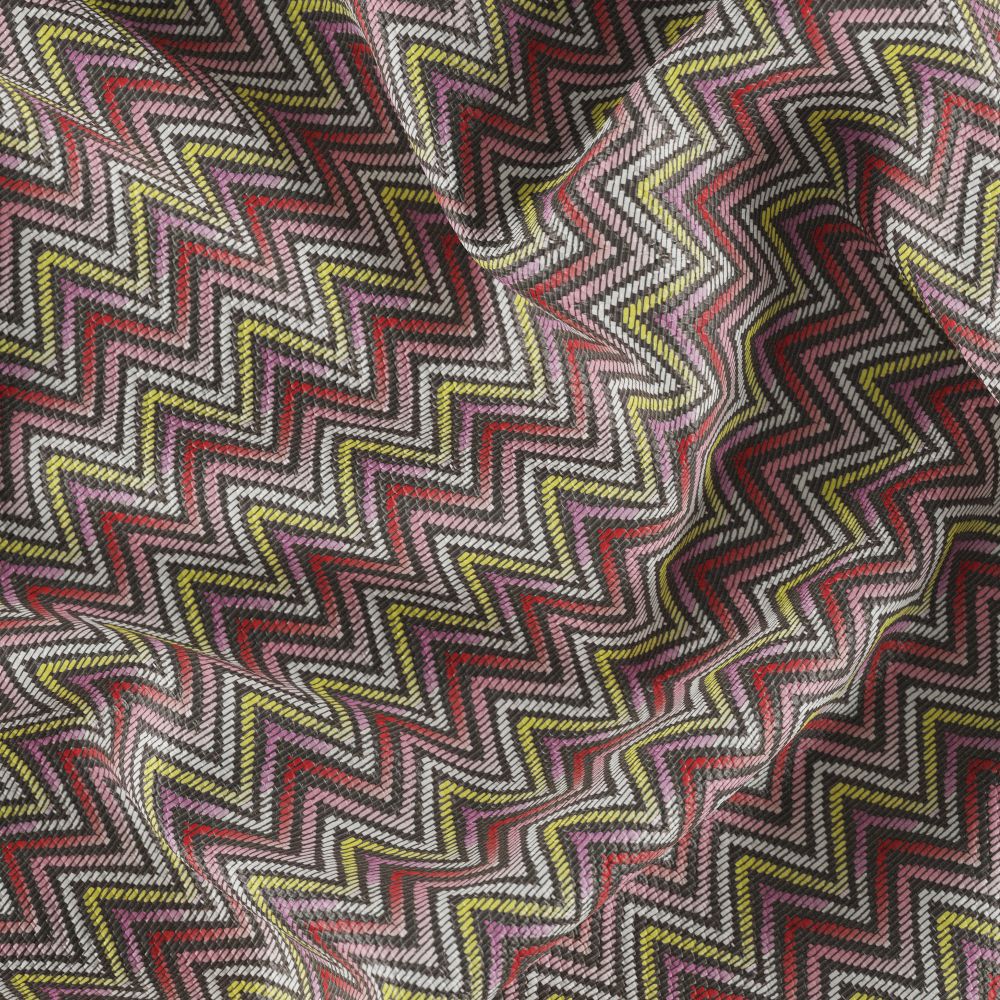 JF Fabrics SABRINA 46J9011 Charmed Geometric Fabric in White / Yellow / Red / Purple / Black