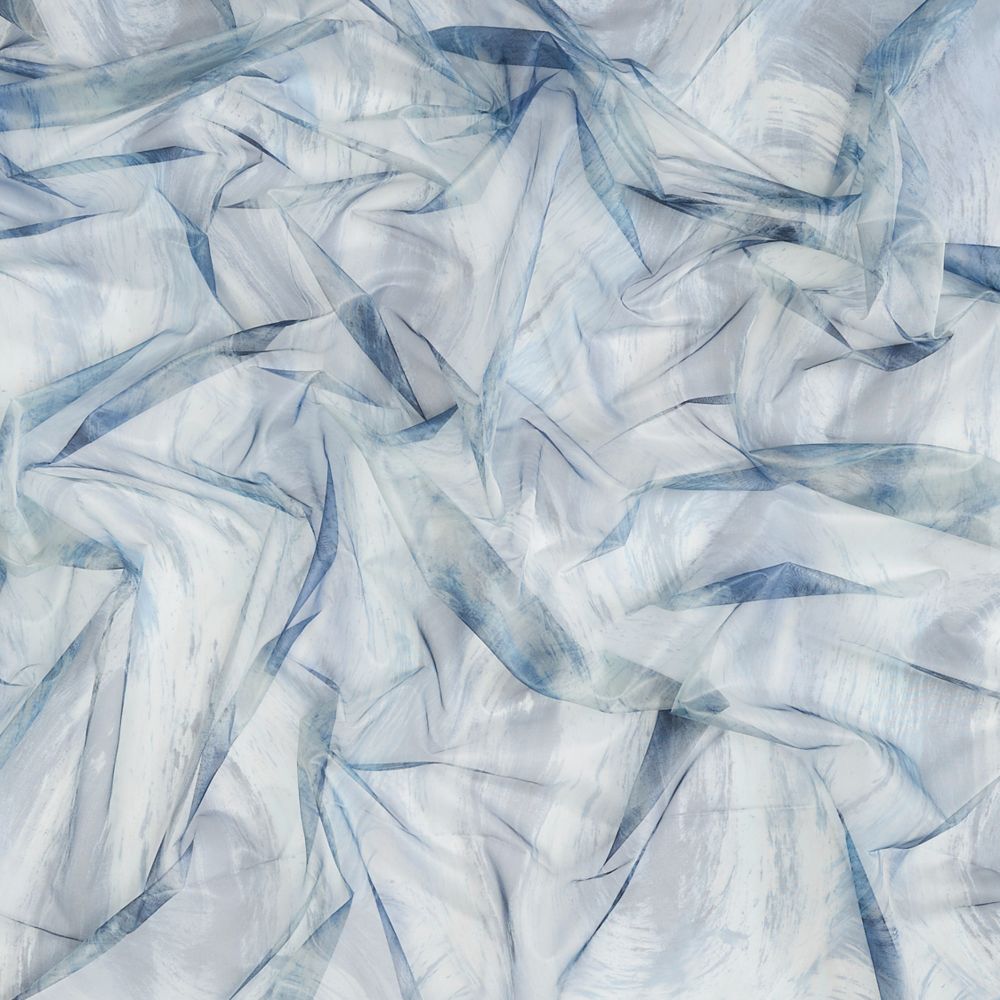 JF Fabrics SILHOUETTE 66J9001 Cloud Nine Modern Fabric in Blue / Green / Teal