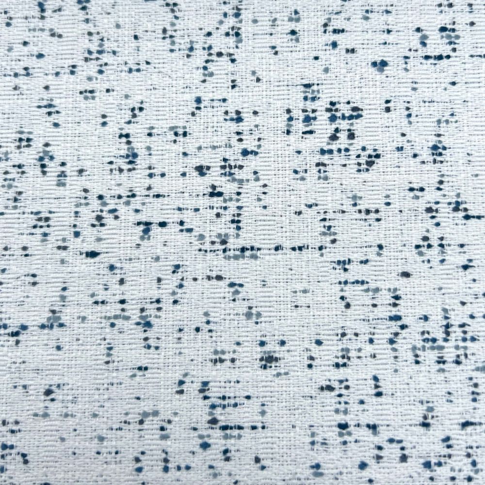 JF Fabrics SUNNY 64J9201 Fabric in White, Blue