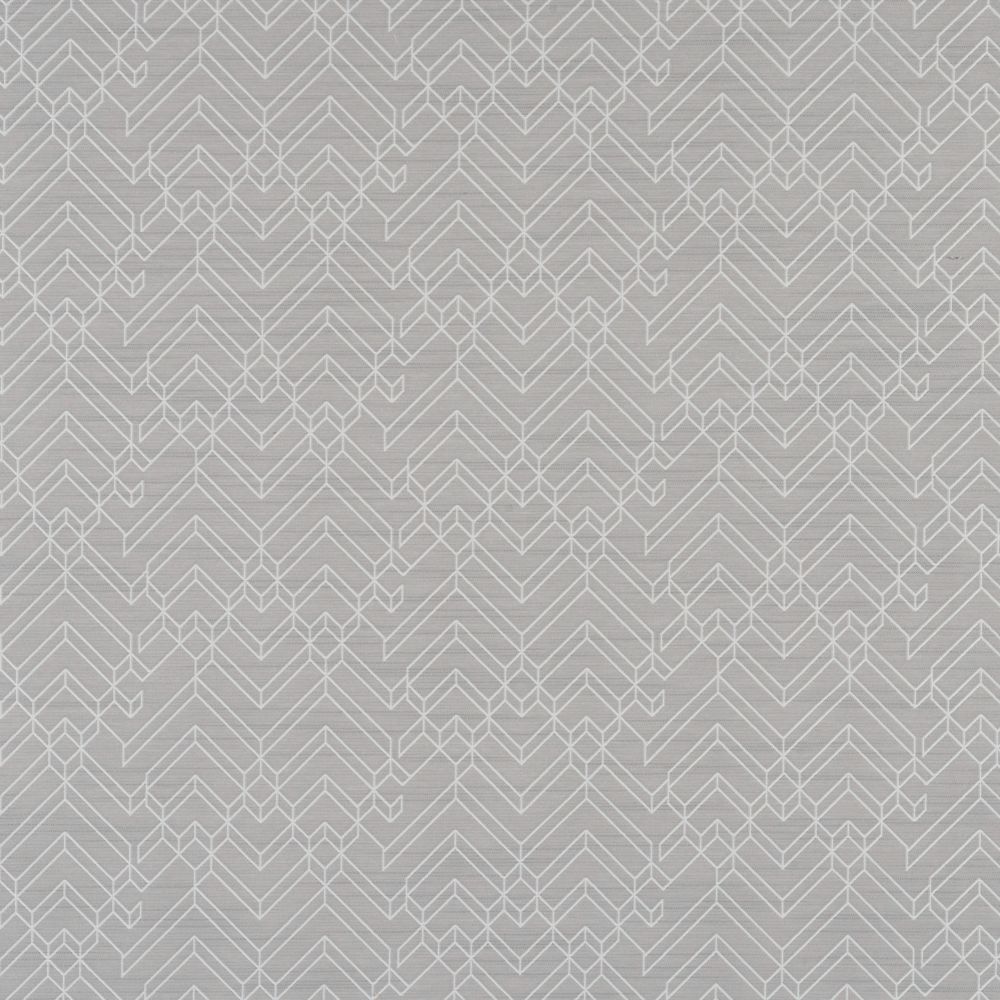 JF Fabrics TECTONIC 93J8911 Crypton Series 1 Geometric Fabric in Grey / White
