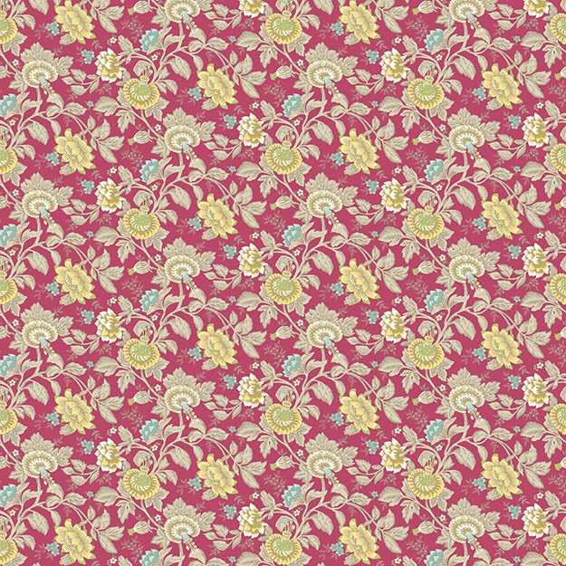 JF Fabrics TONQUIN PRIN-4 W7481 Wedgwood Wallcoverings Floral Print Multi-Purpose Fabric