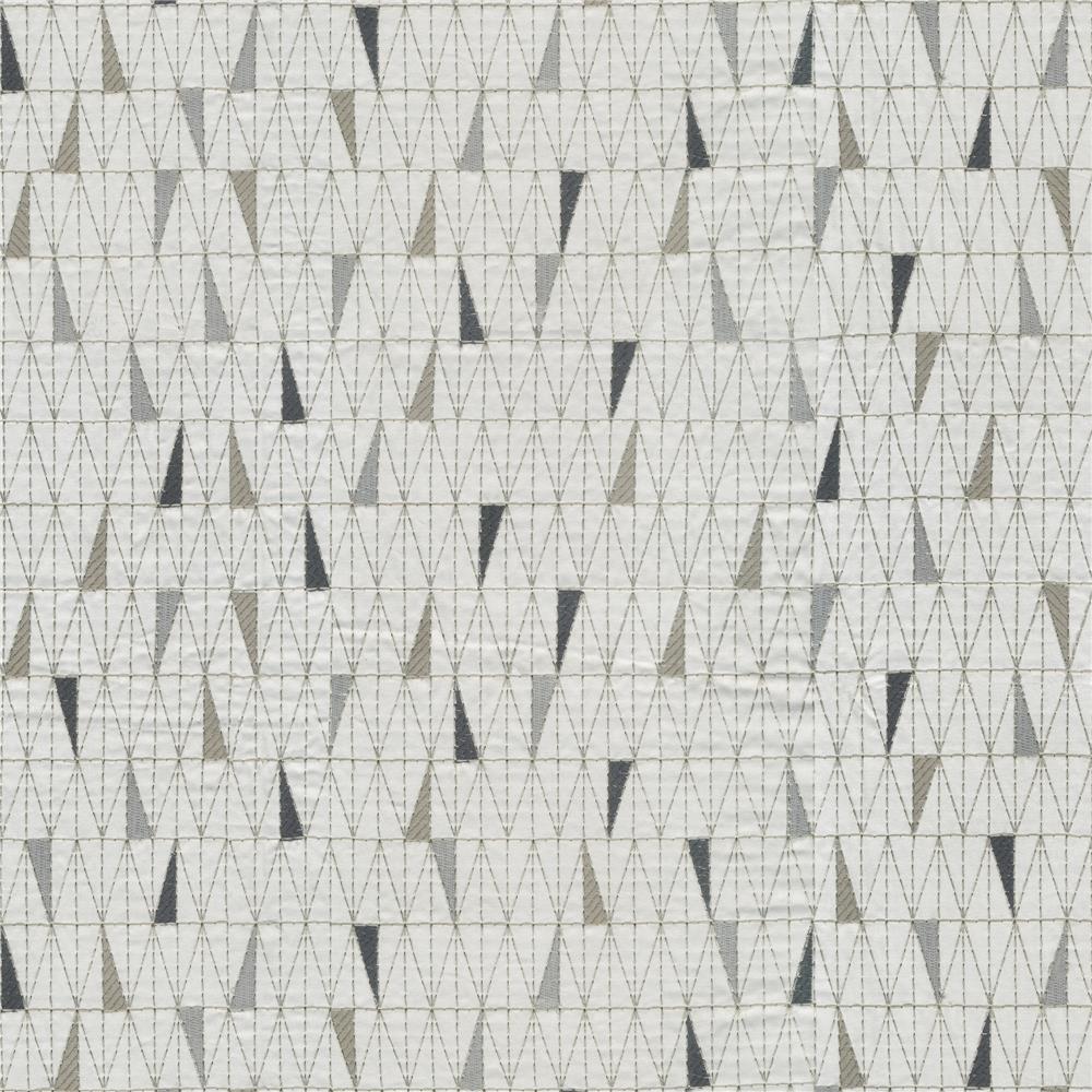 JF Fabrics TRILATERAL 93J8591 Fabric in Grey