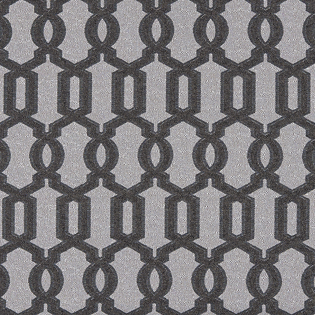 JF Fabric TYSON 98J7731 Fabric in Black,Grey/Silver