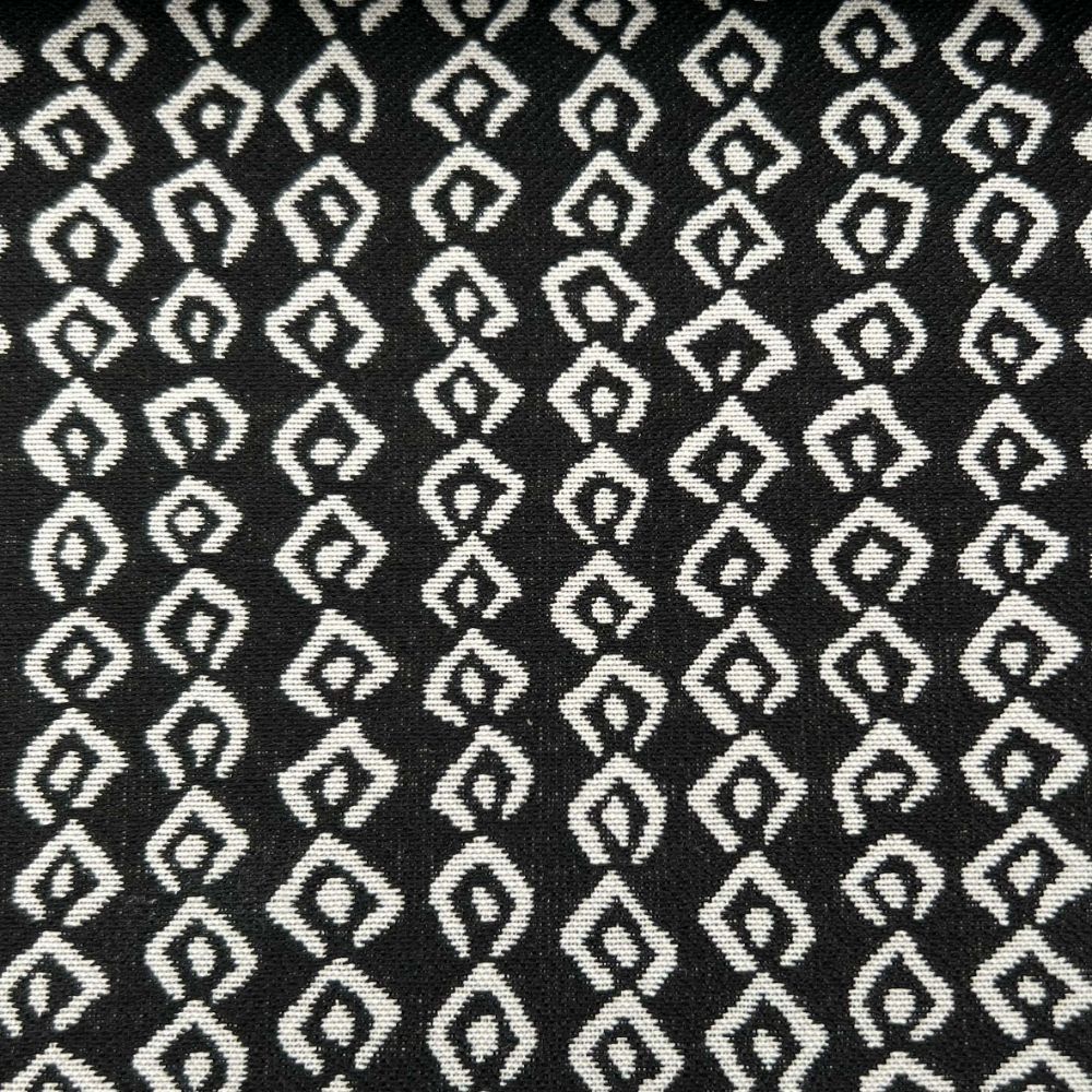 JF Fabrics WHIRLPOOL 99J9211 Fabric in Black / White