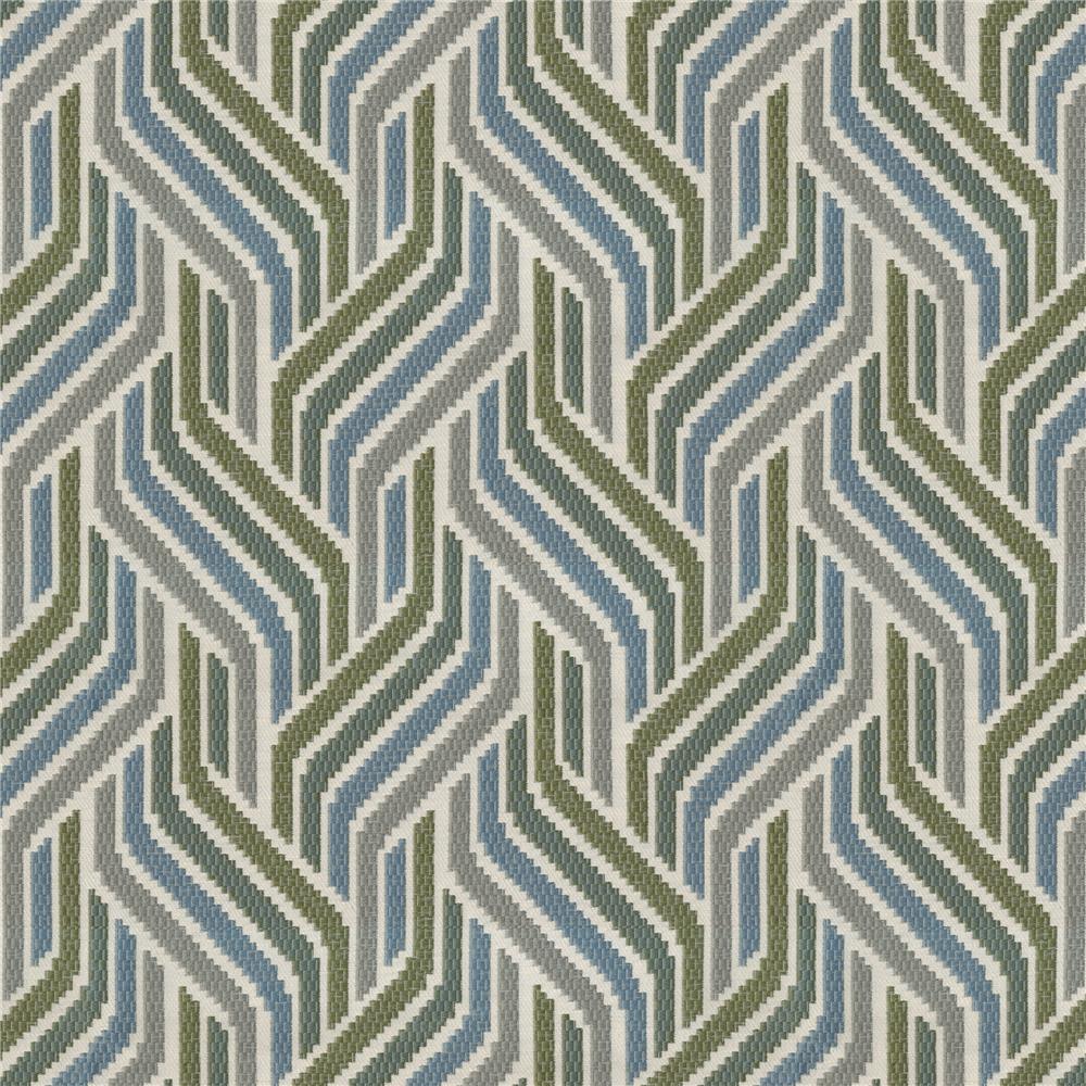 JF Fabrics WONDROUS 67J8591 Fabric in Blue; Green 