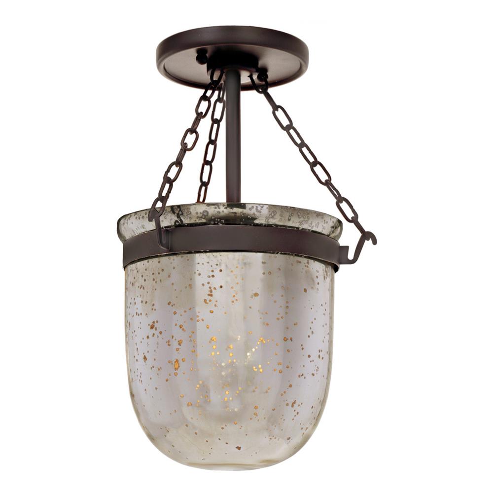 JVI Designs 1190-08 Hundi One light mercury bell jar ceiling mount in Oil Rubbed Bronze