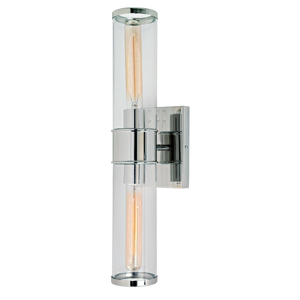 JVI Designs 1232-15 Gramercy Two Light Wall Sconce in Polished Nickel