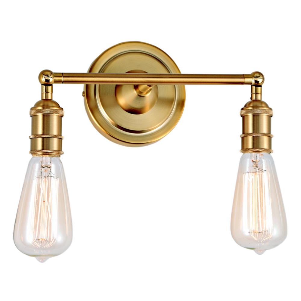 Jvi Designs 1252-10 Soho Two Light Swivel Wall Light In Satin Brass