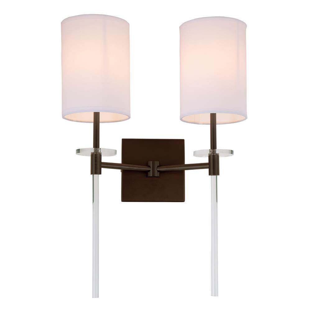 JVI Designs 1262-08 Sutton Two Light Wall Sconce in Oil Rubbed Bronze