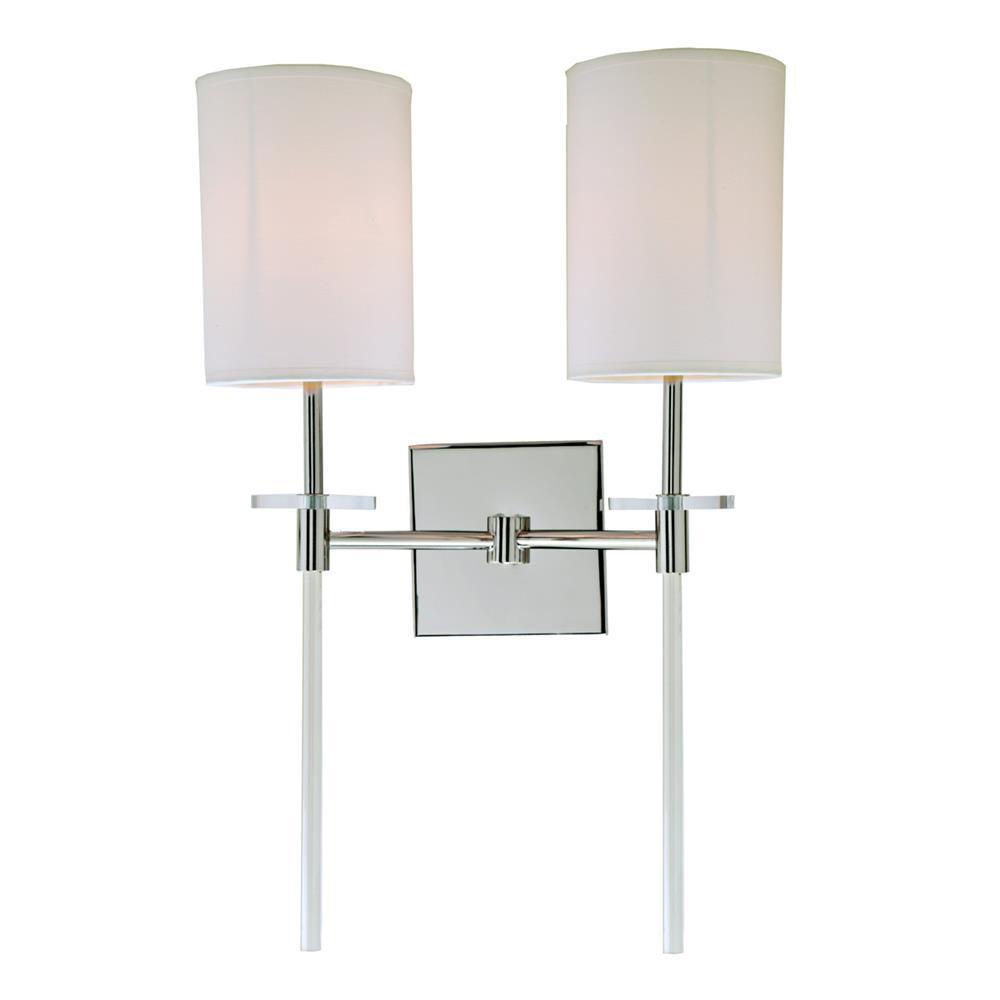 JVI Designs 1262-15 Sutton Two Light Wall Sconce in Polished Nickel