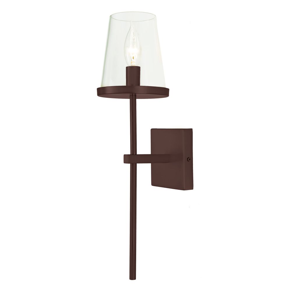 JVI Designs 1274-08 Kent tall one light sconce in Oil Rubbed Bronze
