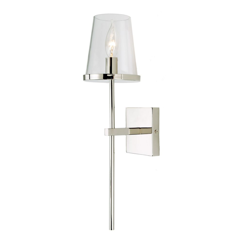 JVI Designs 1274-15 Kent tall one light sconce in Polished Nickel