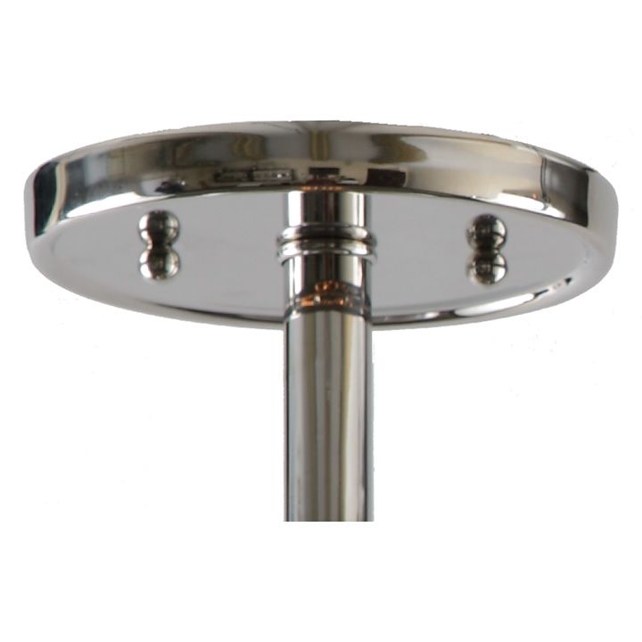 JVI Designs 1301-15 G4-AM One light grand central ceiling mount oil polish nickel finish 6" Wide, antique mercury mouth blown glass ramona shade