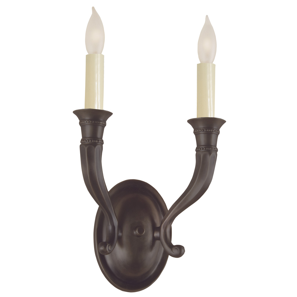 JVI Designs 230-08 Two light contemporary cast brass sconce in Oil Rubbed Bronze