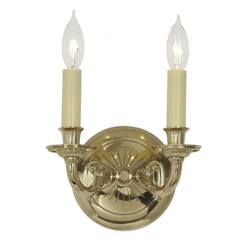 JVI Designs 248-01 Two light ray sconce in Polished Brass