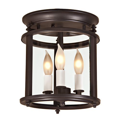 JVI Designs 3019-08 Murray Hill bent glass ceiling lantern  - Small in Oil Rubbed Bronze