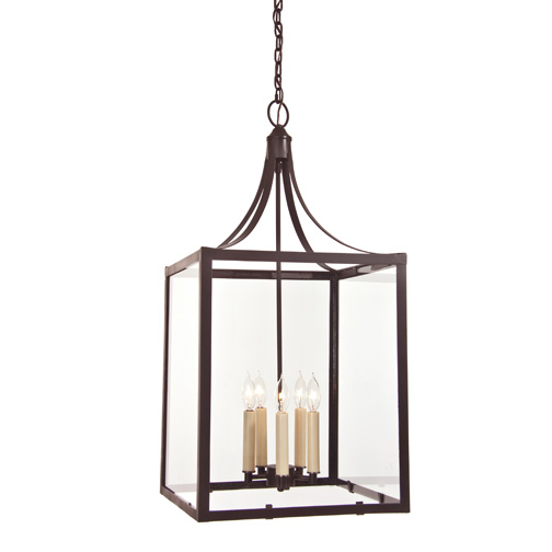 JVI Designs 3025-08 Five light Columbia arc lantern with glass - large in Oil Rubbed Bronze