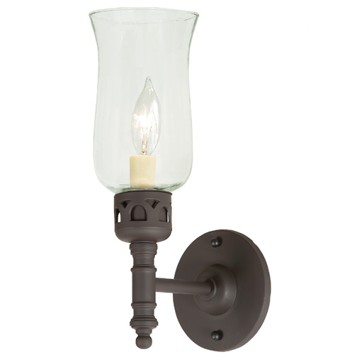 JVI Designs 326-08 One light brass sconce with glass shade in Oil Rubbed Bronze