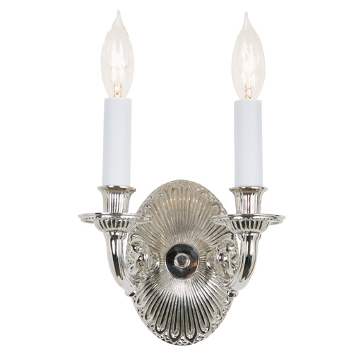 JVI Designs 332-15 Two light decorative brass sconce in Polished Nickel