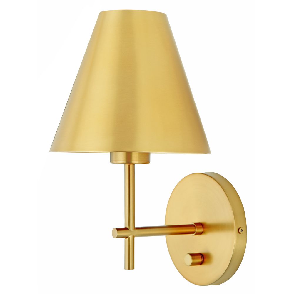 JVI Designs 437-10 Somerset one light office sconce with metal shade in Satin Brass