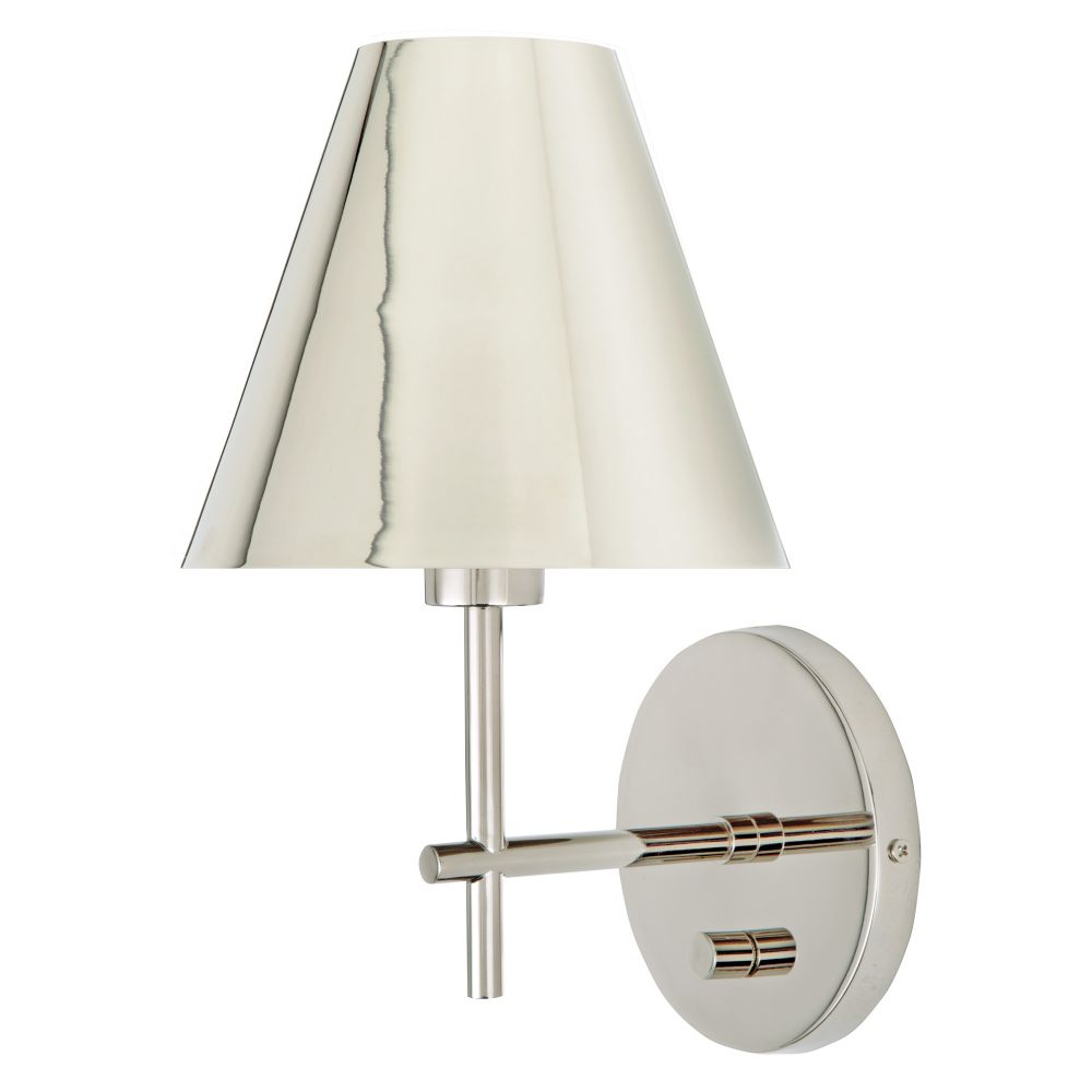 JVI Designs 437-15 Somerset one light office sconce with metal shade in Polished Nickel