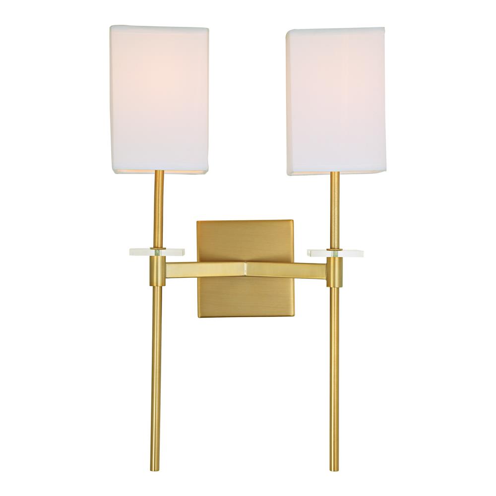 JVI Designs 442-10 Marcus Two Light Wall Scone in Satin Brass