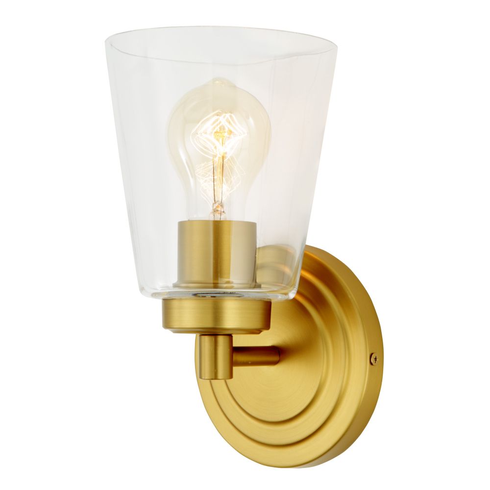 JVI Designs 461-10 Wilshire one light vanity  in Satin Brass