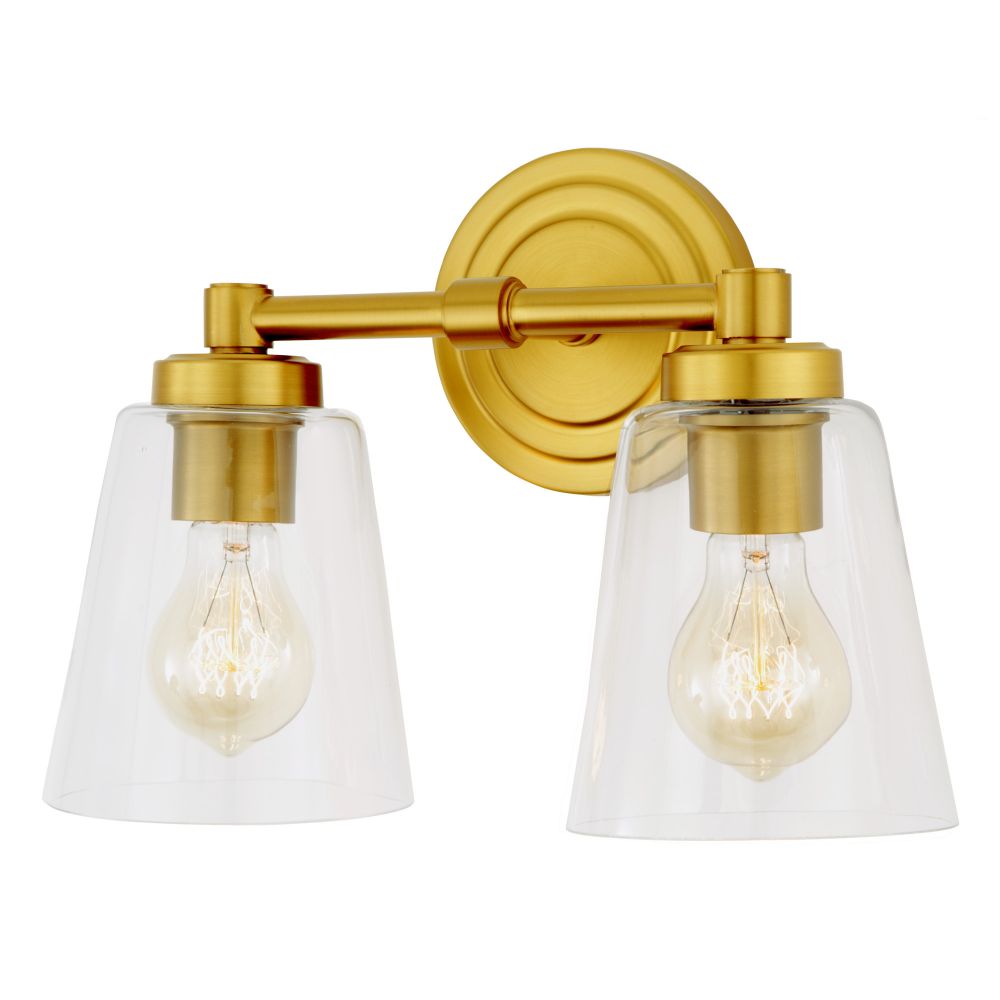 JVI Designs 462-10 Wilshire two light vanity  in Satin Brass
