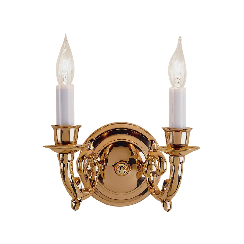 JVI Designs 515-06 Two light oval brass sconce in Polished Chrome