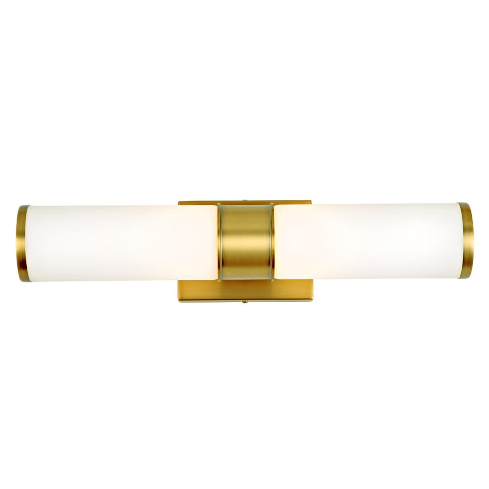 Jvi Designs 532-10 Fairview Two Light Led Vanity Light In Satin Brass