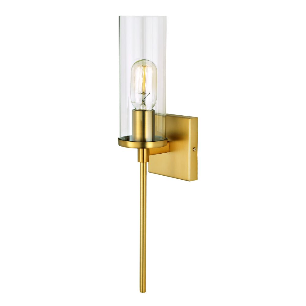 JVI Designs 537-10 Kent short one light wall sconce in Satin Brass