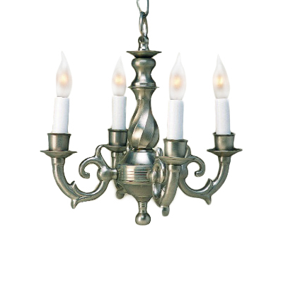JVI Designs 914-02 Four light cast brass mini chandelier in Weathered Bronze