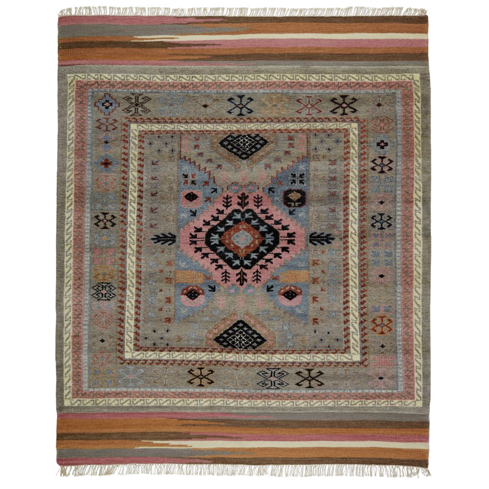 Jaipur Living ASN01 Clovelly Hand-Knotted Medallion Taupe/ Multicolor Area Rug (8