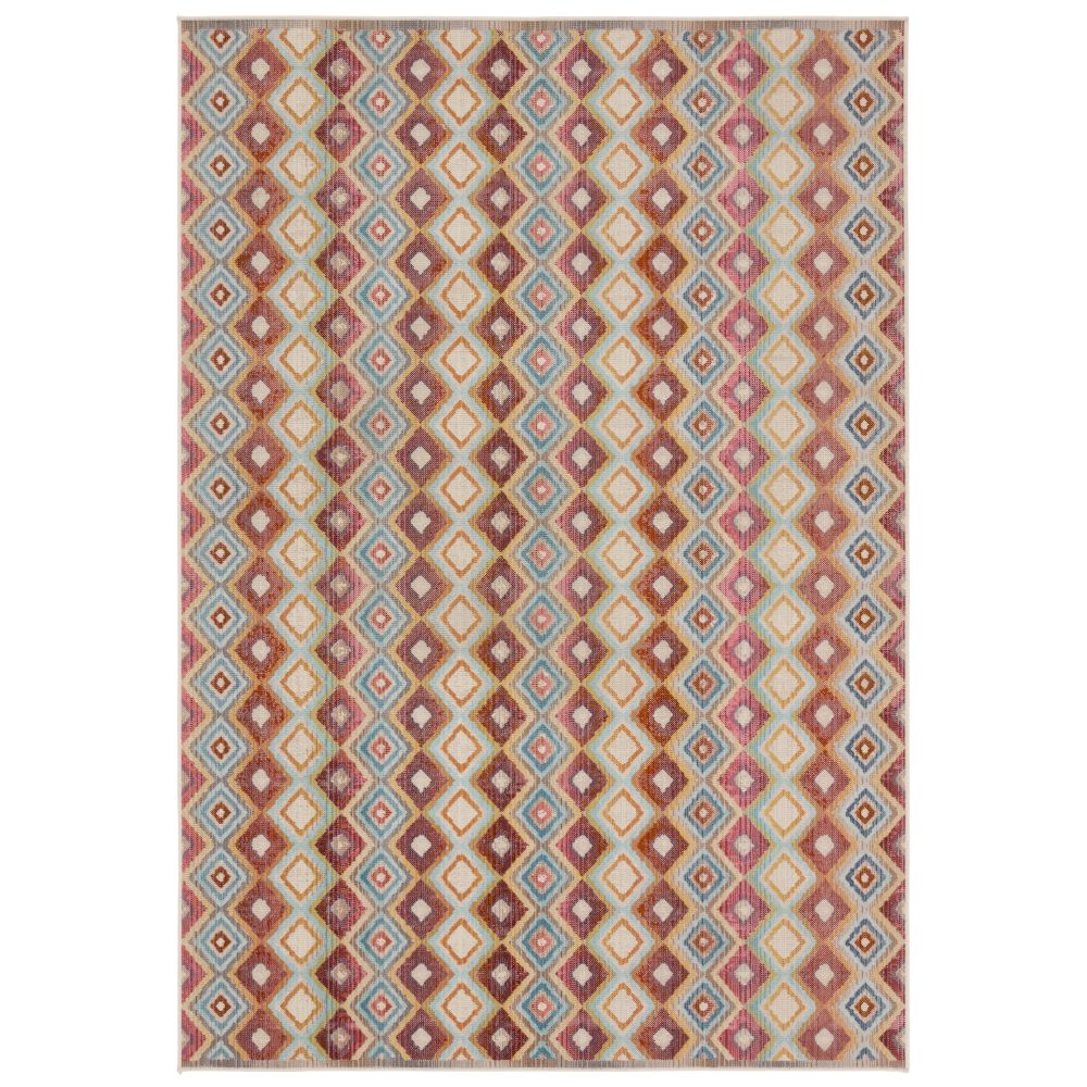 Vibe by Jaipur Living BEQ04 Manor Indoor/Outdoor Trellis Multicolor/ Blue Area Rug (18"X18")