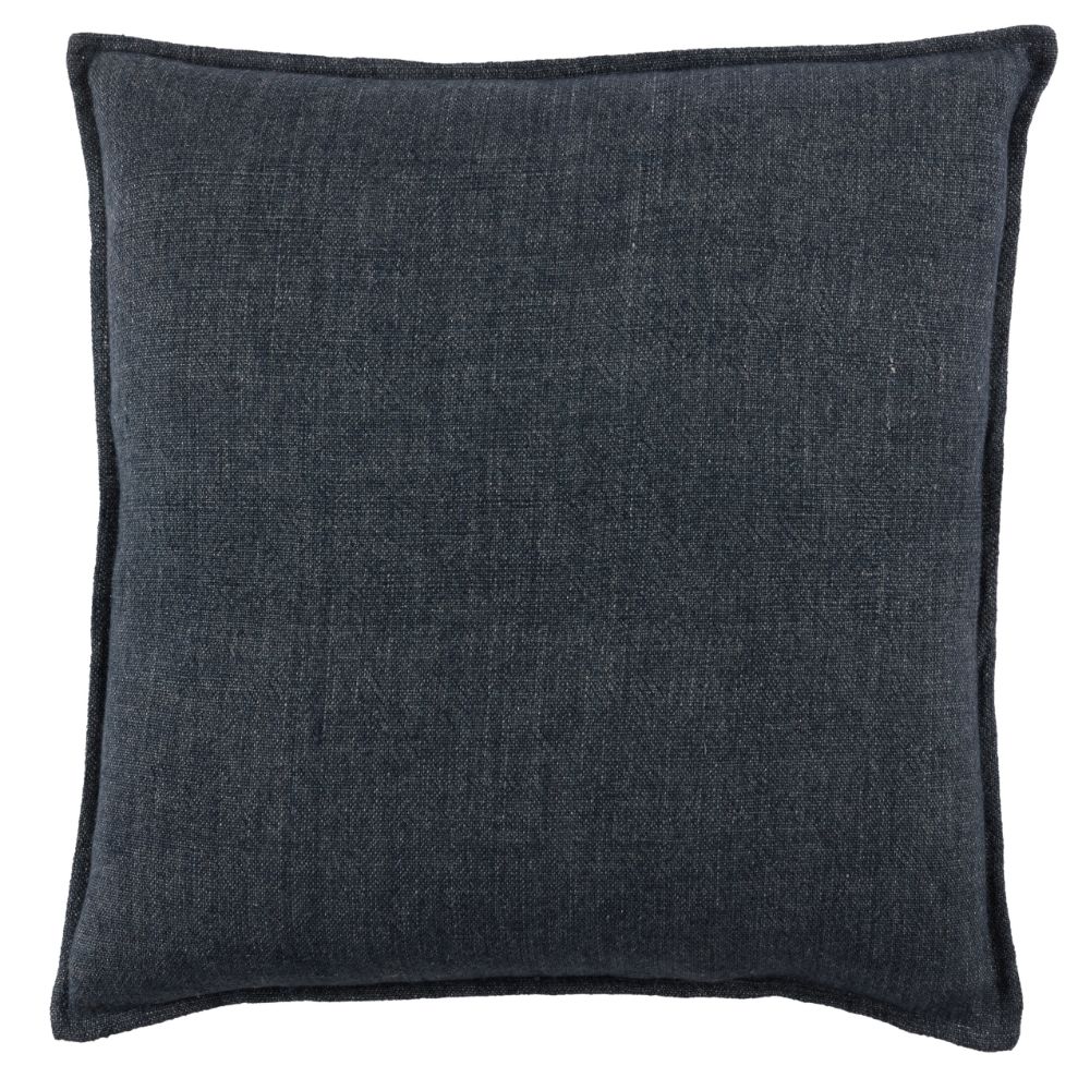 Jaipur Living PLW103827 Blanche Solid Dark Blue Down Pillow 20 inch