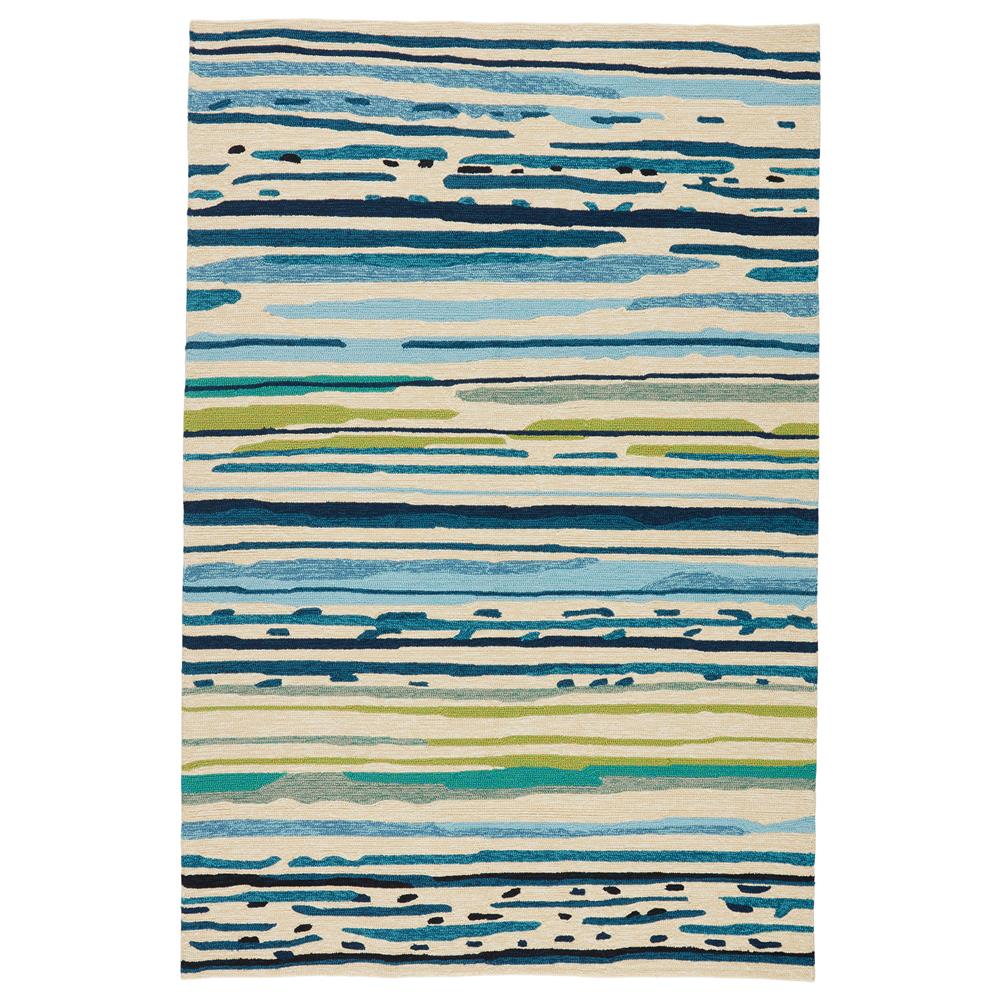 Jaipur Living CO19 Sketchy Lines Indoor/ Outdoor Abstract Blue/ Green Area Rug (5