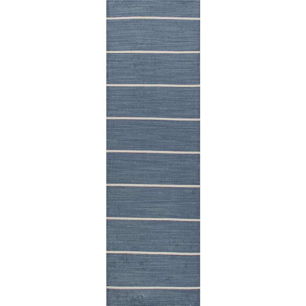 Jaipur Living COH09 Cape Cod Handmade Stripe Blue/ Cream Runner Rug (2