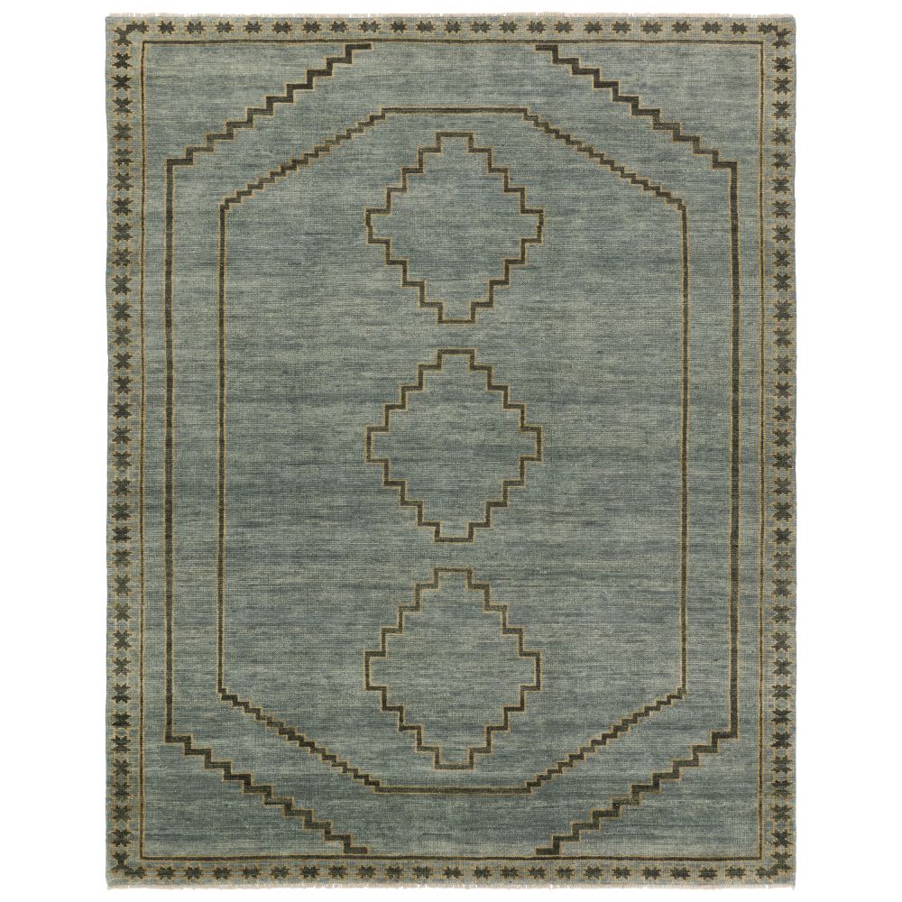 Jaipur Rugs CYP01 Jaipur Living Paphos Hand-Knotted Medallion Blue/ Gray Area Rug (18"X18")
