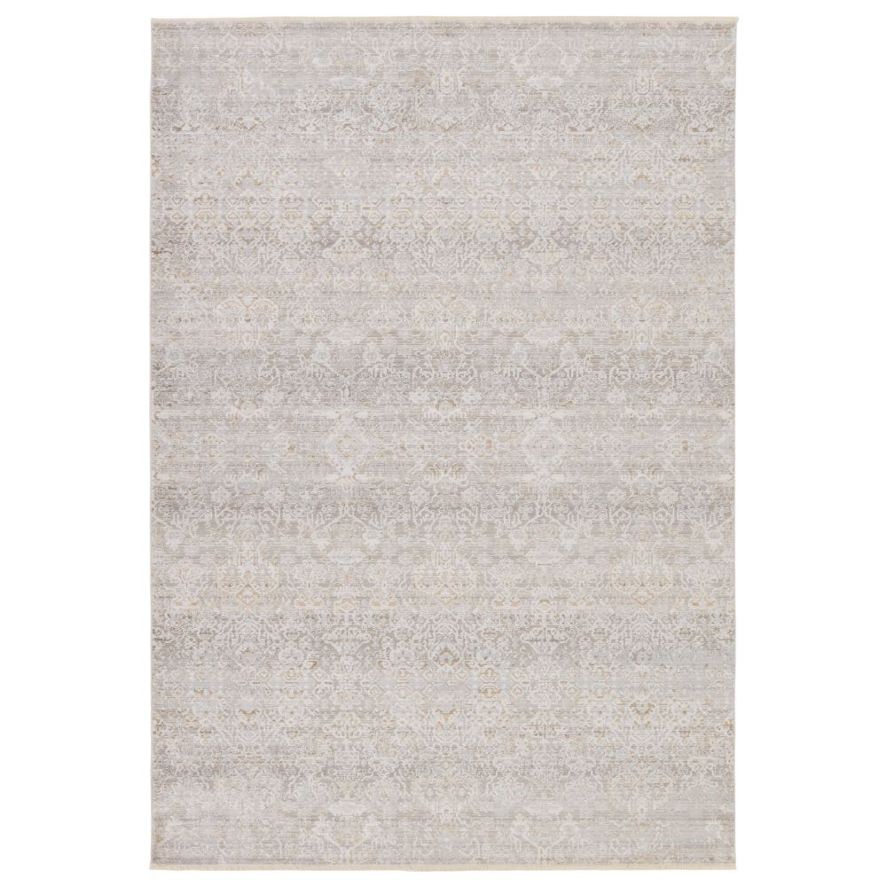 Vibe by Jaipur Living EBC12 Wayreth Floral Taupe/ Silver Area Rug (5