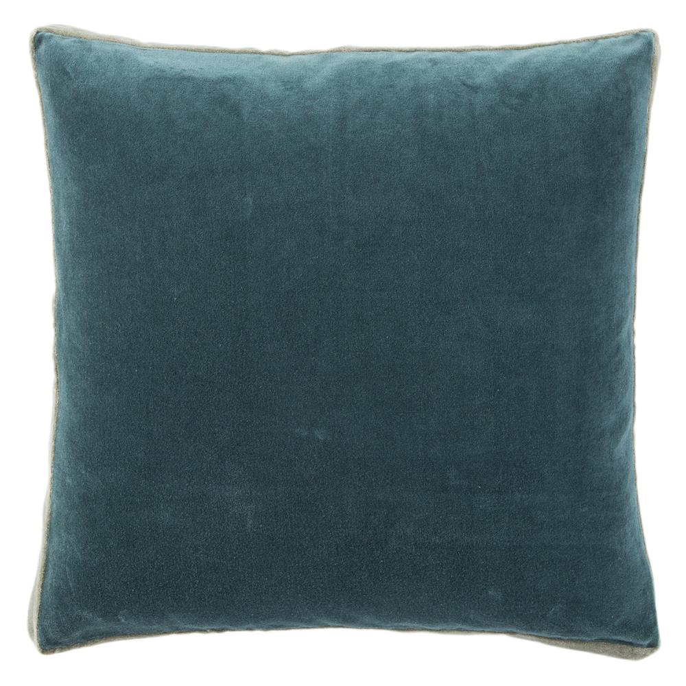 Jaipur Living EMS02 Bryn Throw Pillow in Teal & Gray 18"X18"