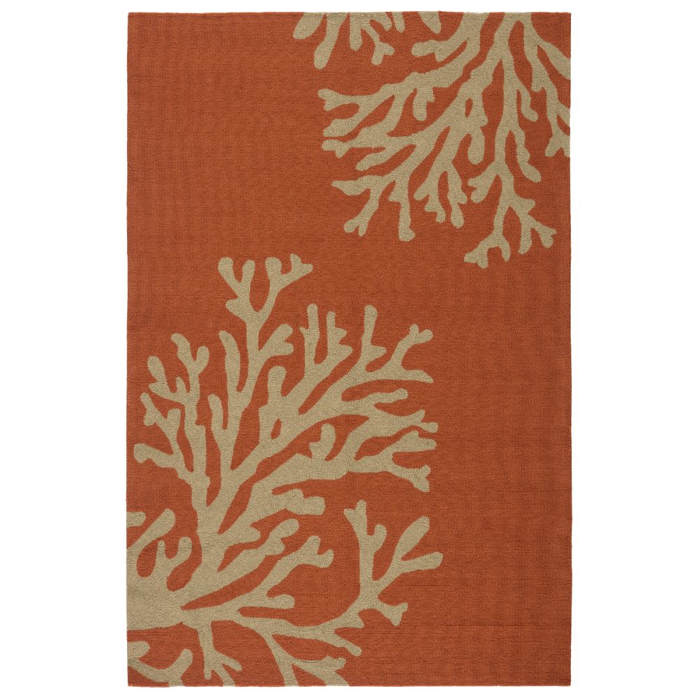 Jaipur Living GD01 Bough Out Indoor/ Outdoor Floral Orange/ Taupe Area Rug (2