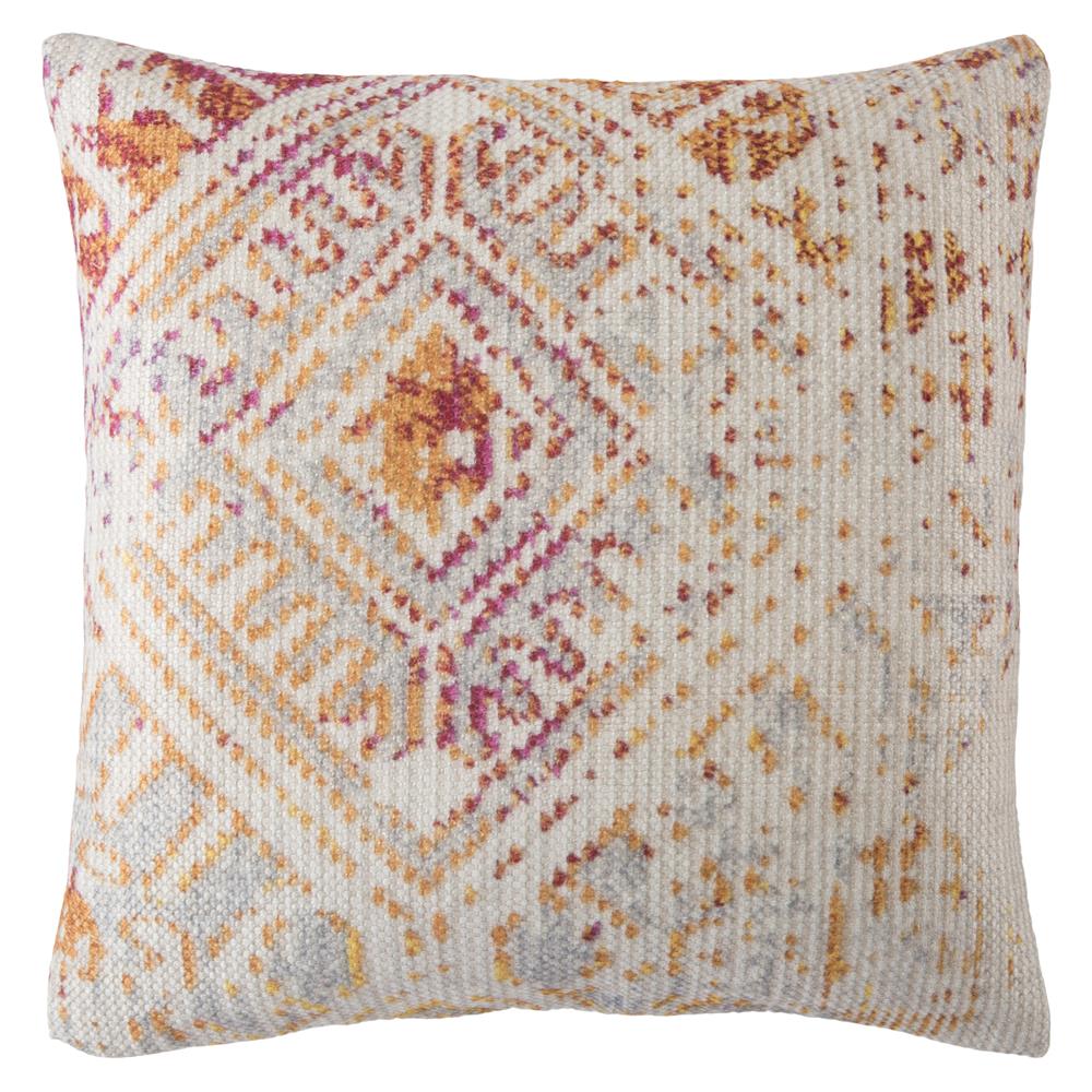 Nikki Chu by Jaipur Living GRN05 Siva Throw Pillow in Pink & Gold 22"X22"
