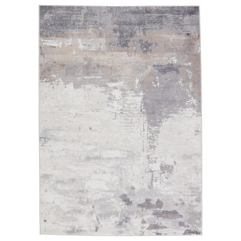 Vibe by Jaipur Living GRO02 Forsythe Abstract Gray/ Ivory Area Rug (9
